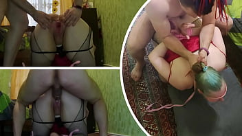Mec attache et baise anal un voisin avec un gros cul dans le style BDSM