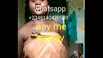 Nigeria girl show her big breast on video call