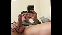 Sexy Frat Guy Strokes Himself In The Mirror And Cums Everywhere - Instagram: @joshuaaalewisss
