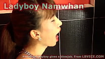 Pissed On Ladyboy Namwhan fait une à Guy