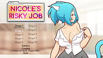 Nicole Risky Job [jogo Hentai PornPlay ] Ep.2 acariciando tetas para atrair mais clientes