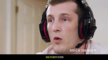 Naughty Riley distracts stepson Brick from his video game