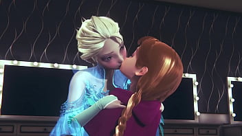 Futa Elsa dedilhado e fodendo Anna | paródia congelada