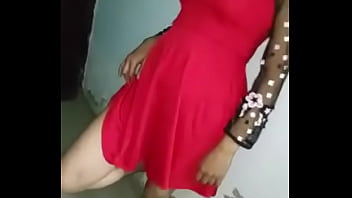 Hot Vaishali in red short dress