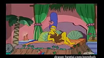 Homer und Marge ficken die ganze Nacht mit den Simpsons