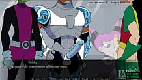 giovane donna Titans ep 32 Jinx Bukkake Beast Boy, Cyborg e Robin