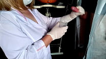 Hot chubby nurse asked me not to cum longer