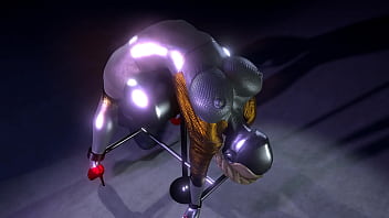 L'un des jumeaux Atomic Heart s'est fait attraper par un robot nommé Kukan, qui l'a enchaînée dans une position inconfortable et l'a baisée avec un vibromasseur. Animation 3D VR jeu vidéo hentai Virt a