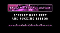 Lady Scarlet interrassischer lesbischer Dildofick und Fußanbetung auf BBW-Ebenholz - Trailer