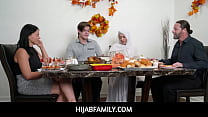 HijabFamily  -  Thanksgivings Dinner With Girlfriend In Hijab- Nadia White