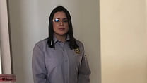 The beautiful security guard welcomes me with a good fuck FULL STORY