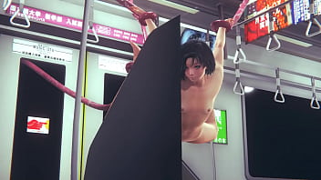 Yaoi Femboy - 電車の中でふたなりとセックスするセクシーなフェンボーイ - 弱虫クロスドレス