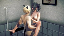 Hentai 3D non censurato - Maria scopata in una toilette - Gioco di film anime giapponese asiatico manga porno