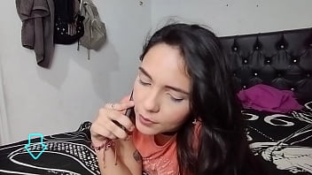 COLOMBIAN STEPSISTER GETS FUCKED WHILE TALKING ON THE PHONE
