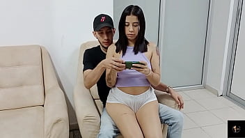 She gives LIAM a GOOD BLOWJOB on COCK for teaching her how to play VIDEO GAMES until he makes him cum in her MOUTH-cock-FUCK-PORN