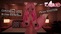 CATGIRL gives her MASTER a TIT FUCK!!!! "I am so HORNY waiting for you to COVER me in CUM!"
