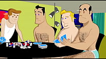 Cartone animato gay Il gioco di carte