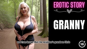 [GRANNY Story] Секс с возбужденной бабулей в саду, часть 1
