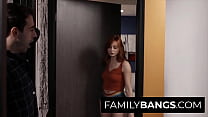 FamilyBangs.com - Siblings Fight for the Morning Bathroom, Lacy Lennon, Jake Adams