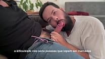 Bearded sucks 41 dicks - 1st blowjob - Full video on RED