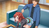 step Brother gets a boner when step Sister sits on him - Hentai [Subtitled] 8 min
