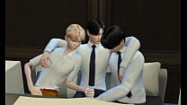 Gay student threesome | sims 4
