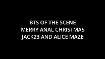 (dry vers) behind the scene off merry anal Christmas,Alice Maze,hard sex,only anal,bdsm,bondage,high heels,rimming