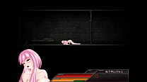 Mulher de cabelo rosa fazendo sexo com homens em Unh. Prisão nova jogabilidade do jogo hentai
