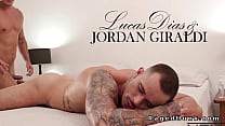 Tattooed gays rimming and anal fucking in the bedroom