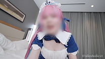 Maid Vtuber Cosplaying femdom blowjob and panty handjob