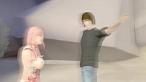 Kız Çiş İçiyor ve 3D Hentai İzlerken Erkek Arkadaşının Arkadaşını Emiyor