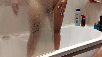 Shower mutual masturbation