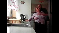 LOL. Mum and daddy caught having fun in the kitchen. Hidden cam